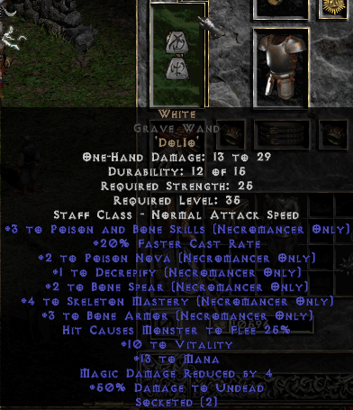 White Runeword in Grave Wand